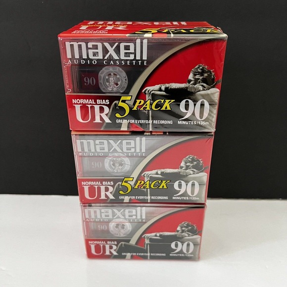 New Sealed 15p. Maxell UR 90 Blank Audio Cassette Tape Normal Bias IEC Type I - Picture 9 of 12